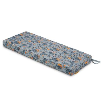 Vera Bradley by Classic Accessories Classic Accessories Water-Resistant Patio Bench Cushion, 48 x 18 x 3 Inch, Rain Forest Toile Gray/Gold