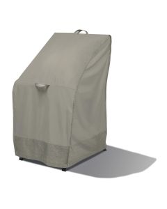 Duck Covers Weekend Water-Resistant Outdoor Stackable Chair Cover with Integrated Duck Dome, 26 x 28 x 49 Inch, Moon Rock
