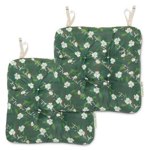 Frida Kahlo x Classic Accessories Patio Seat Cushions, 2-Pack, 19 Inch, Flores Dulces, Ivy
