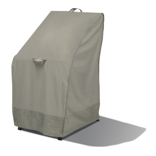 Duck Covers Weekend Water-Resistant Outdoor Stackable Chair Cover with Integrated Duck Dome, 26 x 28 x 49 Inch, Moon Rock