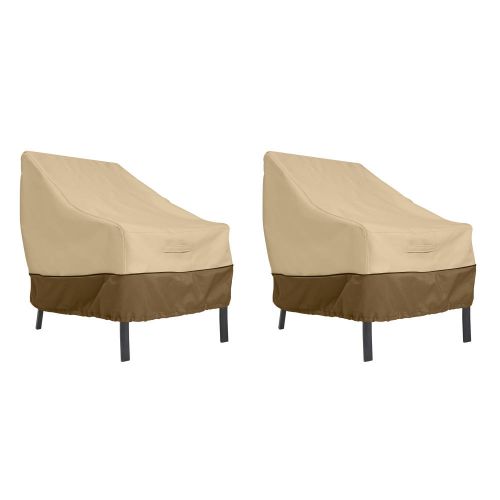 Veranda Water-Resistant 30 Inch Patio Lounge Chair Cover, 2 Pack