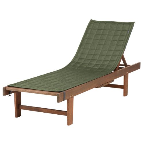 Montlake FadeSafe Water-Resistant 72 Inch Patio Chaise Lounge Slipcover, Heather Fern