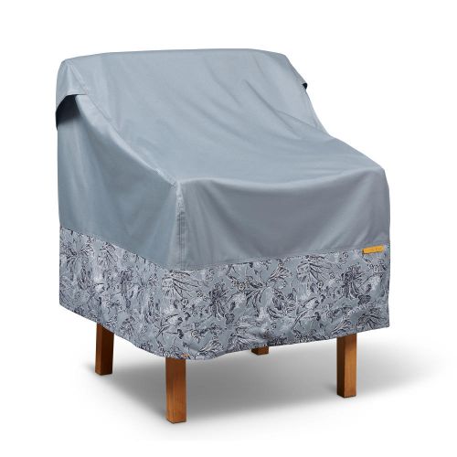 Vera Bradley by Classic Accessories  Water-Resistant Patio Chair Cover, 26 x 29 x 27 Inch, Rain Forest Toile Gray