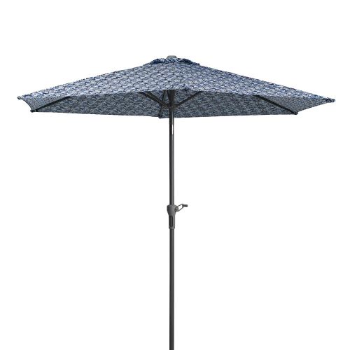 Vera Bradley by Classic Accessories Classic Accessories Water-Resistant Market Umbrella, 9 Foot, Ikat Island