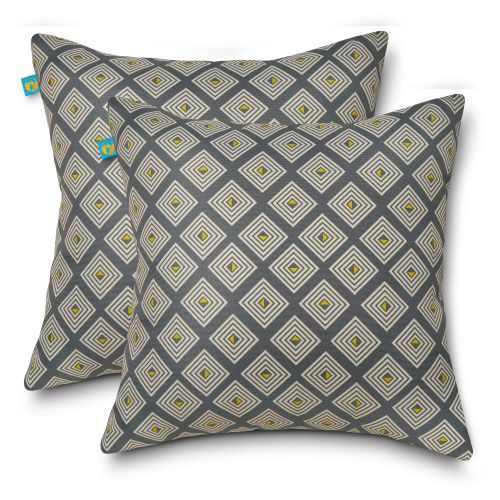 Duck Covers Water-Resistant Accent Pillows, 18 x 18 Inch, 2 Pack, Moonstone Mosaic