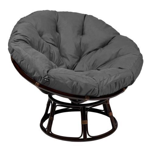 Classic Accessories Montlake Water-Resistant 50 Inch Papasan Cushion, Light Charcoal