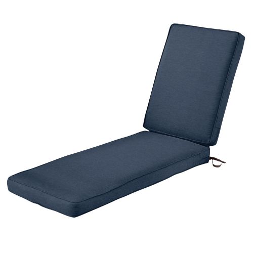 Montlake FadeSafe Water-Resistant 72 x 21 x 3 Inch Patio Chaise Lounge Cushion, Heather Indigo