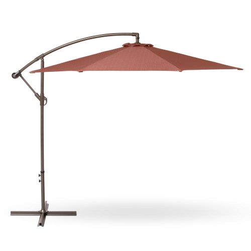 Duck Covers Weekend Patio Cantilever Umbrella, 10 Foot, Cedarwood