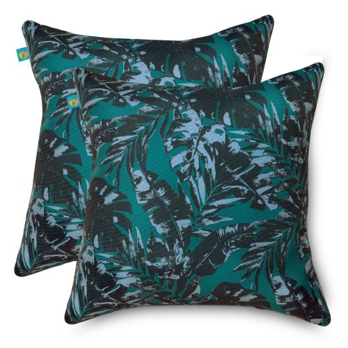 Duck Covers Water-Resistant Accent Pillows, 18 x 18 Inch, 2 Pack, Olympic Forest