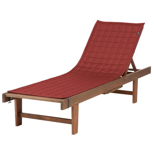 Classic Accessories Montlake FadeSafe Water-Resistant 80 Inch Patio Chaise Lounge Slipcover, Heather Henna