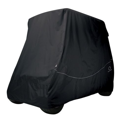 Classic Accessories Fairway Long Roof 4-Person Golf Cart Quick-Fit Cover, Black