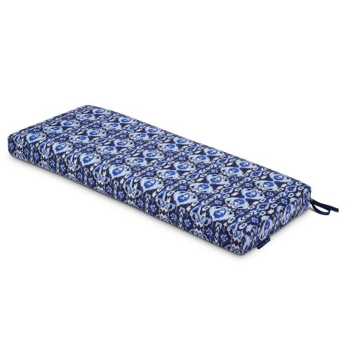 Vera Bradley by Classic Accessories Classic Accessories Water-Resistant Patio Bench Cushion, 54 x 18 x 3 Inch, Ikat Island