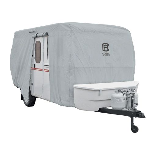 Over Drive PermaPRO Molded Fiberglass Travel Trailer Cover, Fits up to 8’ - 10’ RVs