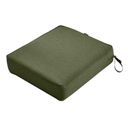 Classic Accessories Montlake FadeSafe Water-Resistant 25 x 27 x 5 Inch Rectangle Patio Lounge Seat Cushion, Heather Fern