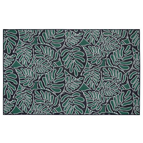 Vera Bradley by Classic Accessories Classic Accessories Indoor/Outdoor Rug, 8 x 10 Foot, Rain Forest Canopy Coral