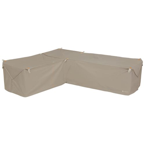Storigami Water-Resistant 104 Inch Easy Fold Patio Left-Facing Sectional Lounge Set Cover, Goat Tan
