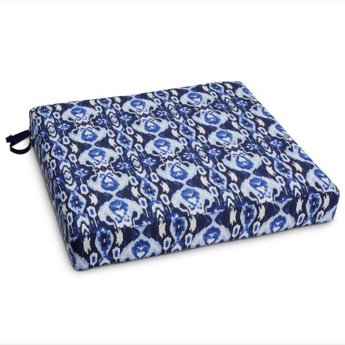 Vera Bradley by Classic Accessories  Water-Resistant Patio Seat Cushion, 17 x 17 x 3 Inch, Ikat Island