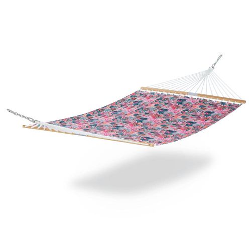 Vera Bradley by Classic Accessories Water-Resistant Quilted Hammock, 78 x 51 Inch, Rain Forest Canopy Coral