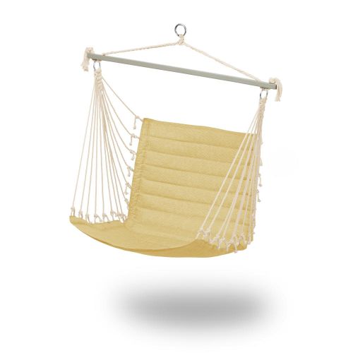 Duck Covers Weekend Quilted Hammock Chair, 27 x 49 x 39.5 Inch, Straw