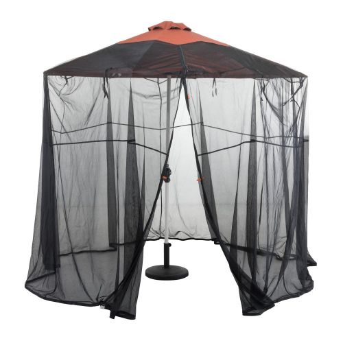Classic Accessories Water-Resistant 9 Foot Universal Round Patio Umbrella Insect Screen Canopy