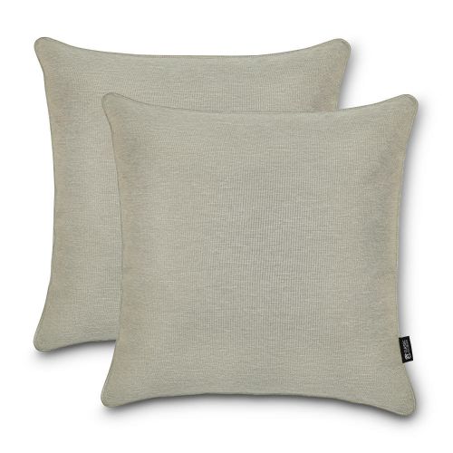 Montlake FadeSafe Indoor/Outdoor Accent Pillows, 20 x 20 x 8 Inch, 2 Pack, Heather Grey