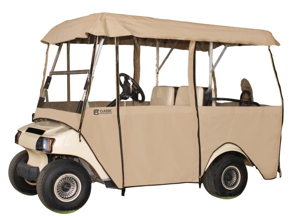 Classic Accessories Fairway 4-Person Deluxe 4-Sided Golf Cart Enclosure, 94  x 47 Inch