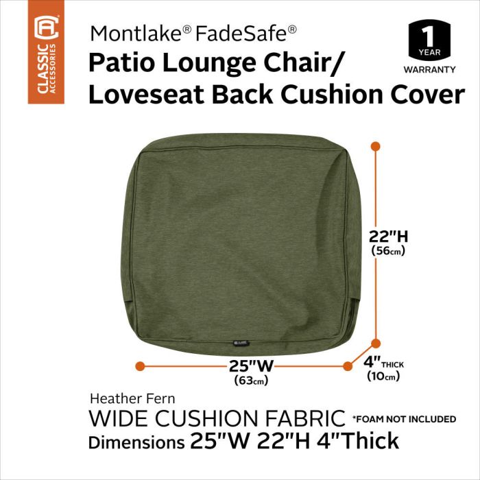 veroa cushion cover オールドマウンテン Classic Accessories Montlake FadeSafe Water-Resistant Patio