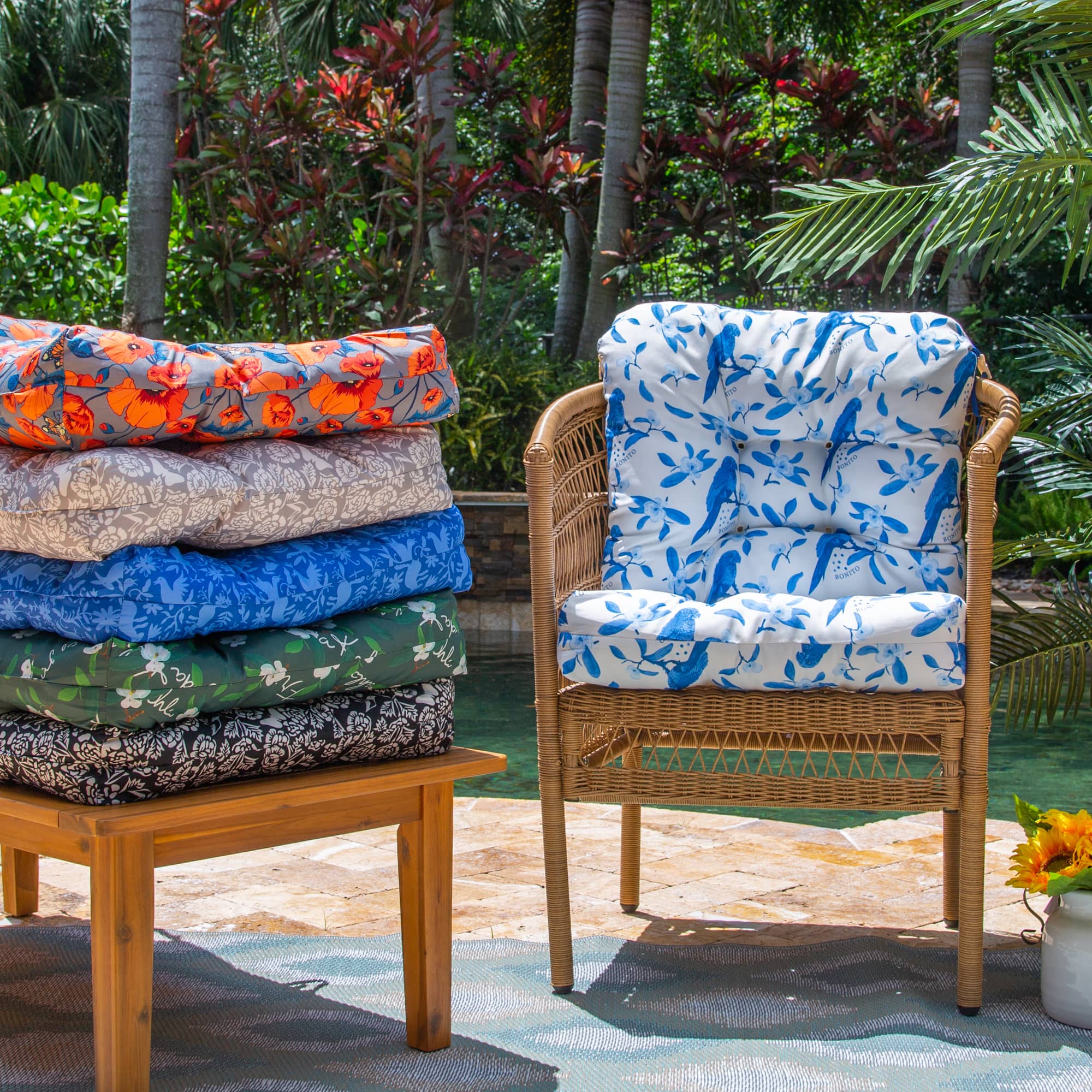 Patio chair cushions on sale best sale