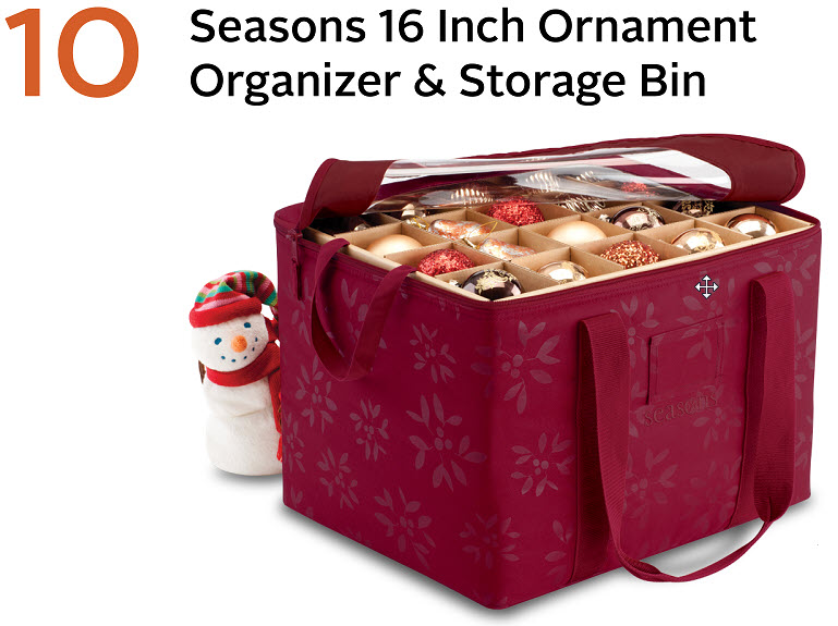 Classic Accessories Ornament Organizer Storage Bin